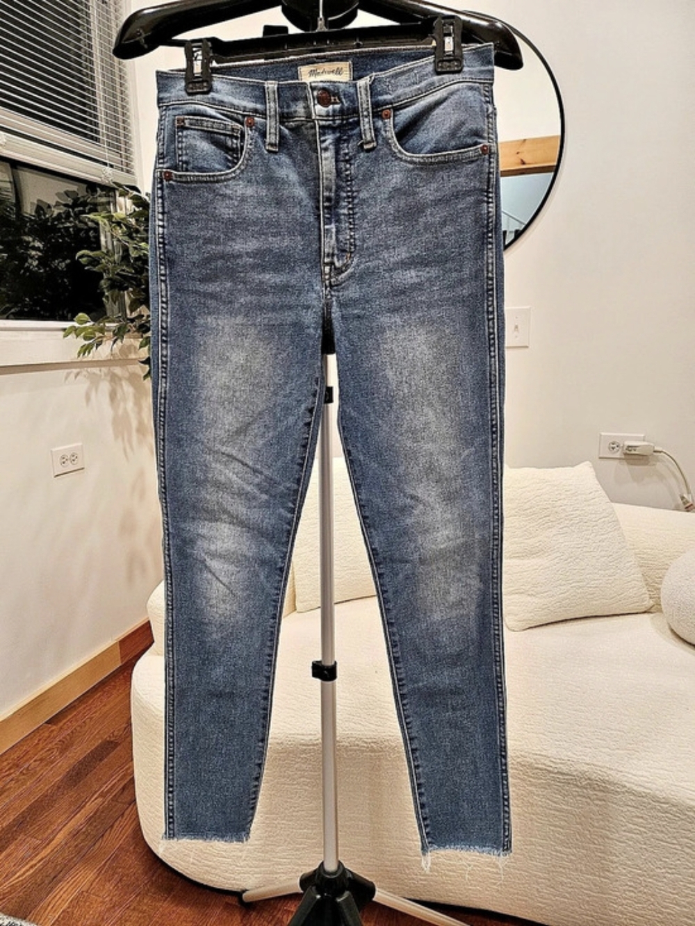 Madewell 10" High-Rise Skinny Jeans: Raw-Hem Edition 10" Jeans Blue Waist 27